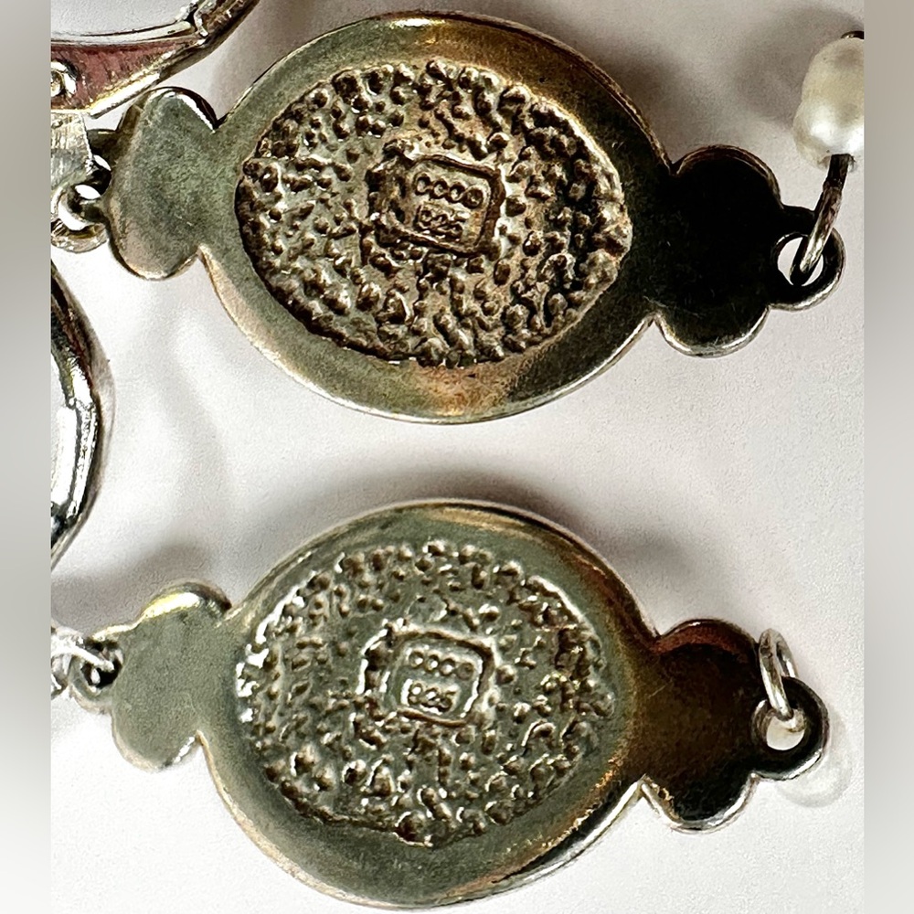 💙Vintage Lapis Sterling Silver Drop Earrings - Picture 7 of 8